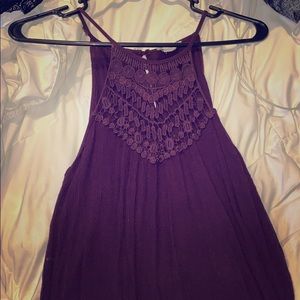 Purple lace halter top